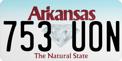 AR license plate 753UON