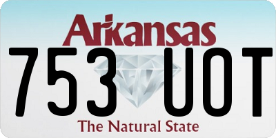 AR license plate 753UOT
