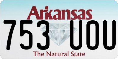 AR license plate 753UOU