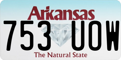 AR license plate 753UOW
