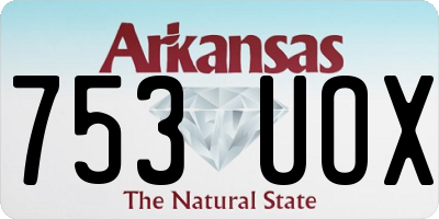 AR license plate 753UOX