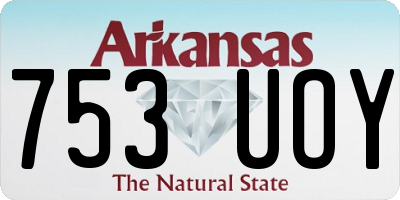 AR license plate 753UOY