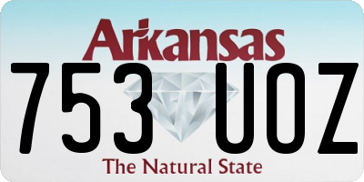 AR license plate 753UOZ