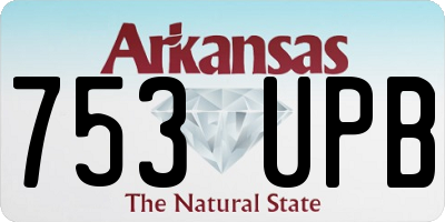AR license plate 753UPB