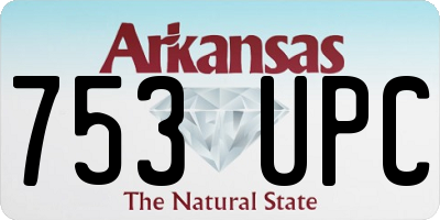AR license plate 753UPC