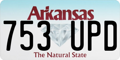 AR license plate 753UPD