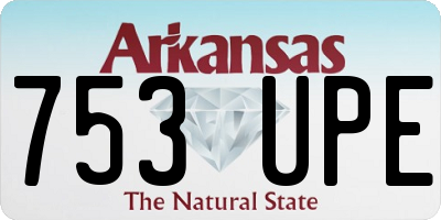 AR license plate 753UPE