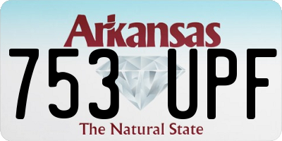 AR license plate 753UPF