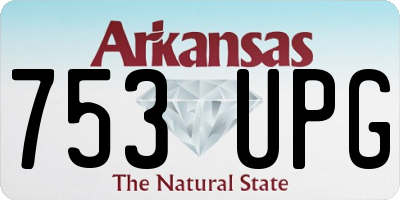 AR license plate 753UPG