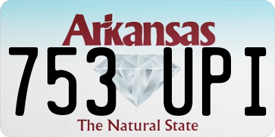 AR license plate 753UPI