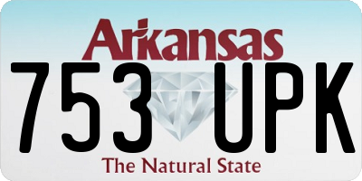 AR license plate 753UPK