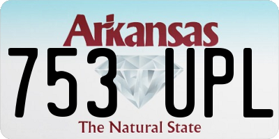 AR license plate 753UPL