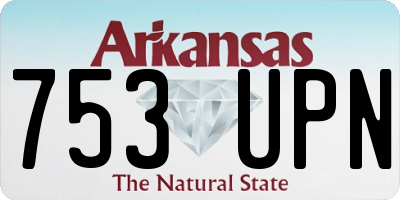 AR license plate 753UPN