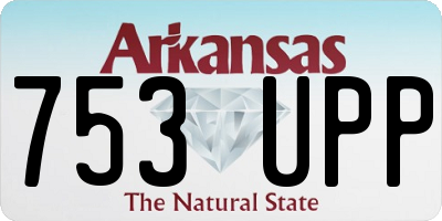 AR license plate 753UPP