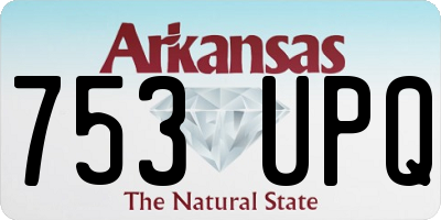 AR license plate 753UPQ