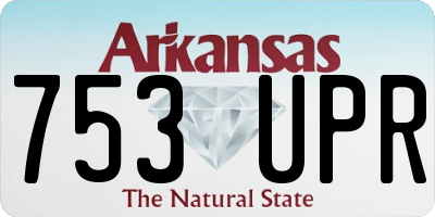 AR license plate 753UPR