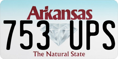 AR license plate 753UPS
