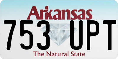 AR license plate 753UPT