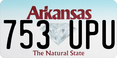 AR license plate 753UPU