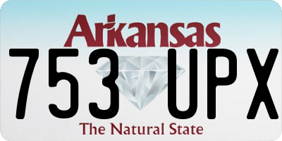 AR license plate 753UPX
