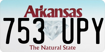 AR license plate 753UPY