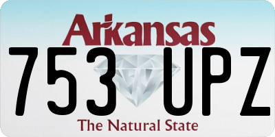 AR license plate 753UPZ