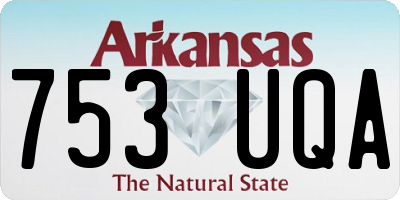 AR license plate 753UQA