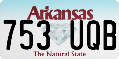 AR license plate 753UQB