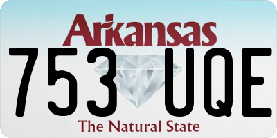 AR license plate 753UQE