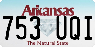 AR license plate 753UQI
