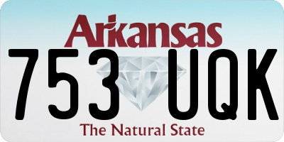 AR license plate 753UQK