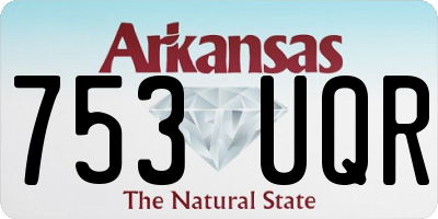 AR license plate 753UQR
