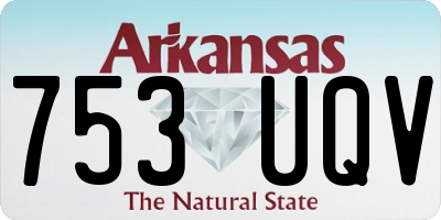 AR license plate 753UQV