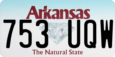 AR license plate 753UQW