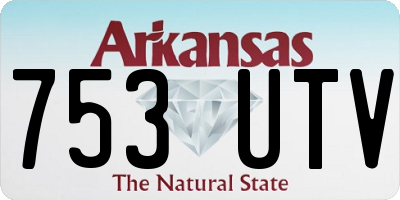 AR license plate 753UTV