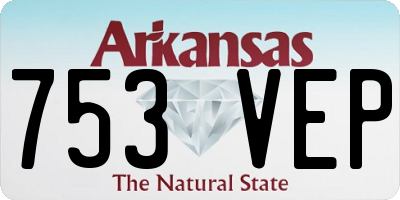 AR license plate 753VEP