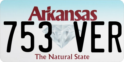 AR license plate 753VER