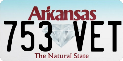 AR license plate 753VET