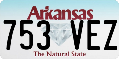 AR license plate 753VEZ