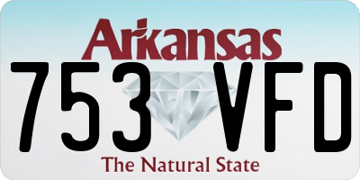 AR license plate 753VFD