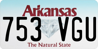 AR license plate 753VGU