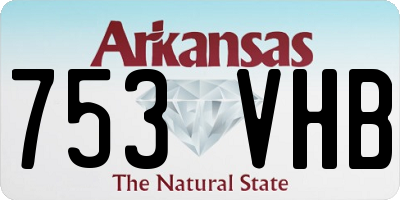 AR license plate 753VHB