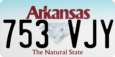 AR license plate 753VJY