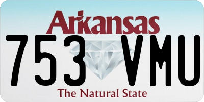 AR license plate 753VMU