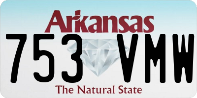 AR license plate 753VMW