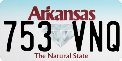 AR license plate 753VNQ