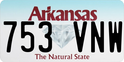 AR license plate 753VNW