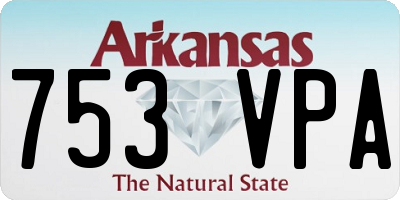 AR license plate 753VPA