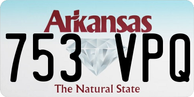 AR license plate 753VPQ