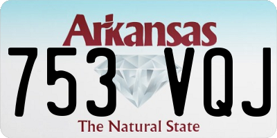 AR license plate 753VQJ